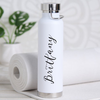 Moderne Minimalistische Schrift Personalisiert Trinkflasche