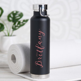 Moderne Minimalistische Schrift Personalisiert Trinkflasche