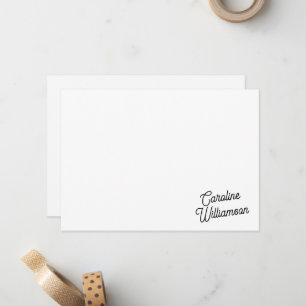 Moderne minimalistische Schrift personalisierte Sc Mitteilungskarte