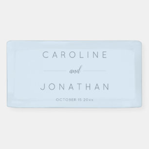 Moderne minimalistische Schrift weiches Blau benut Banner