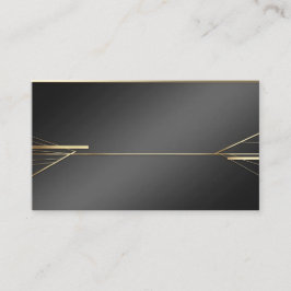 Moderne Minimalistische Schwarz/Gold-Visitenkarte Visitenkarte