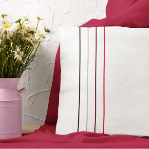 Moderne Minimalistische Schwarz-Grau-Linien Kissen