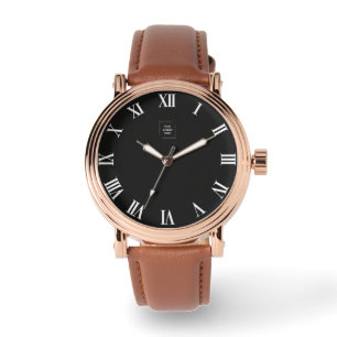 Moderne Minimalistische Schwarz Uhr Logo Promo Des