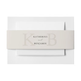 Moderne Minimalistische Schwarz- und Elfenbeinmono Einladungsbanderole