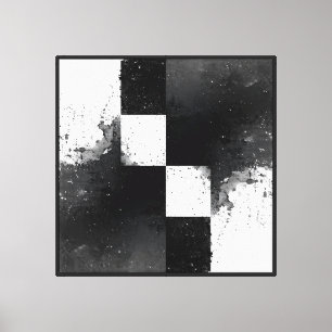 Moderne Minimalistische Schwarz-Weiß-Abstrakte Kun Leinwanddruck