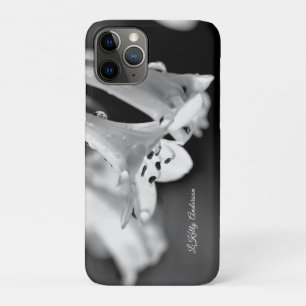 Moderne minimalistische Schwarz-Weiß-Blume mit Bär Case-Mate iPhone Hülle