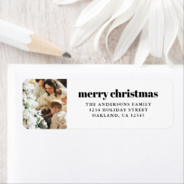 Moderne Minimalistische Schwarz & Weiß frohe Weihn