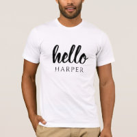 Moderne Minimalistische Schwarz-Weiß-Hallo-und-Dei