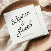Moderne Minimalistische Schwarz-Weiß-Hochzeit