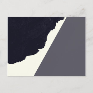 Moderne Minimalistische Schwarz-Weiß-Kunst Postkarte