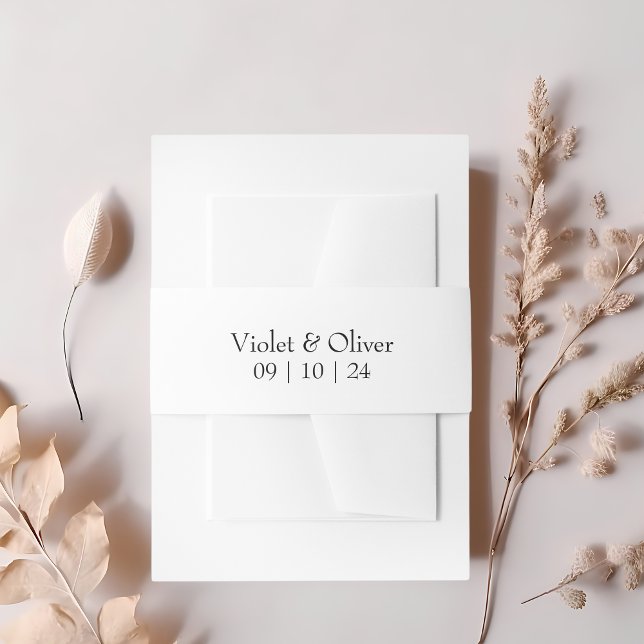 Moderne Minimalistische Schwarz-Weiß-Monogramm-Hoc Einladungsbanderole (Von Creator hochgeladen)