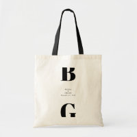 Moderne Minimalistische Schwarz-Weiß-Monogramm-Hoc