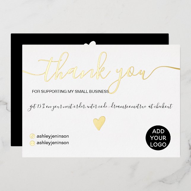 Moderne minimalistische Schwarz-Weiß-Ordnung Viele Folieneinladung (Vorderseite/Rückseite)