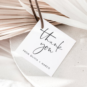 Moderne Minimalistische Schwarz-Weiß-Schrift Viele Geschenkanhänger