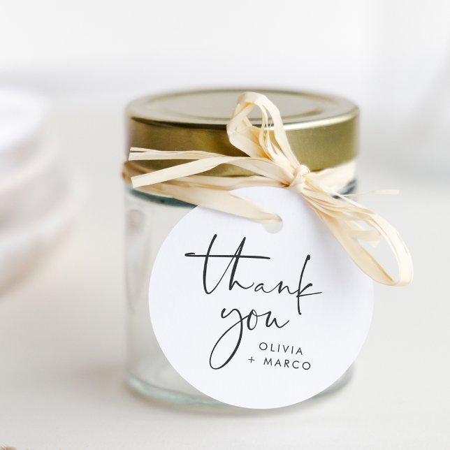 Moderne Minimalistische Schwarz-Weiß-Schrift Viele Geschenkanhänger (Von Creator hochgeladen)