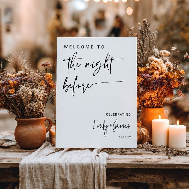 Moderne Minimalistische Schwarz-Weiß-Script-Probe Poster (Modern Minimalist Black and White Script Rehearsal Poster)