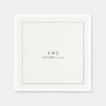 Moderne minimalistische Schwarz-Weiß-Serviette