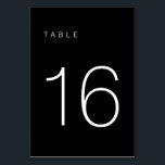 Moderne Minimalistische Schwarz-Weiß-Tischnummer 1 Tischnummer<br><div class="desc">Diese moderne Minimalistische Tischnummer ist ideal für Hochzeitsfeiern,  Tischnummern oder Tischnummern Party Bedürfnisse! Vollständig anpassbar!</div>