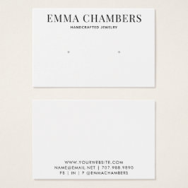 Moderne Minimalistische Schwarz-weiße Earring Disp