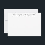 Moderne Minimalistische Schwarz-weiße Einfache Kur Dankeskarte<br><div class="desc">Moderne Minimalistische,  Schwarz-weiße,  einfache Schriftzeichen-Typografie Danke Karte</div>