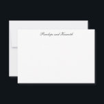 Moderne Minimalistische Schwarz-weiße Formschrift  Dankeskarte<br><div class="desc">Moderne Minimalistische Schwarz-weiße Schriftzeichen-Typografie Danke Karte</div>