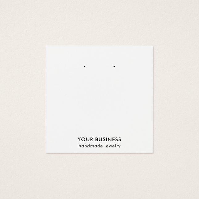 Moderne Minimalistische Schwarz-weiße Schmuckkarte (Vorderseite)