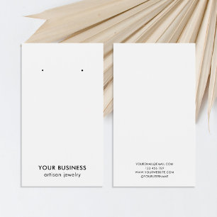 Moderne Minimalistische Schwarz-weiße Schmuckkarte