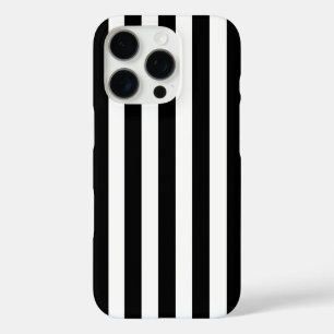 Moderne minimalistische schwarz-weiße Streifen iPhone 16 Pro Hülle