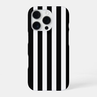 Moderne minimalistische schwarz-weiße Streifen iPhone 16 Pro Hülle