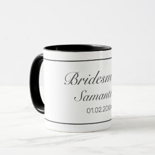 Moderne Minimalistische Schwarze Brautjungfrau Hoc Tasse