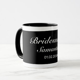 Moderne Minimalistische Schwarze Brautjungfrau Hoc Tasse