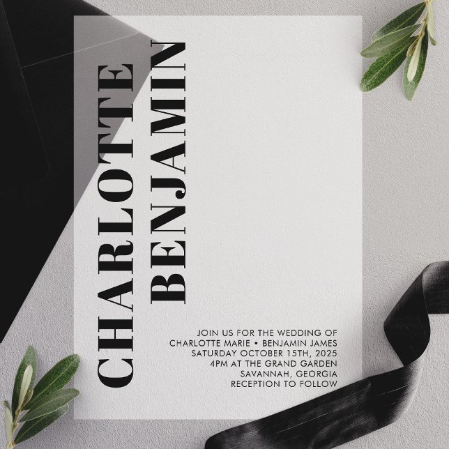 Moderne Minimalistische Schwarze Hochzeit (Von Creator hochgeladen)