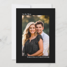 Moderne Minimalistische Schwarze Hochzeit des vert Einladung