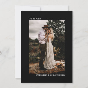 Moderne Minimalistische Schwarze Hochzeit des vert Einladung