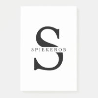 Moderne minimalistische schwarze personalisierte N