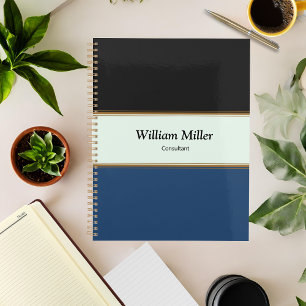 Moderne Minimalistische schwarze Streifen Planer