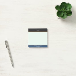 Moderne Minimalistische schwarze Streifen Post-it Klebezettel