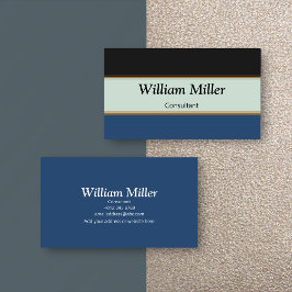 Moderne Minimalistische schwarze Streifen Visitenkarte