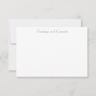 Moderne Minimalistische Schwarze Weiße Hochzeit El Dankeskarte