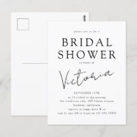 Moderne Minimalistische Script Bridal Dusche Einla