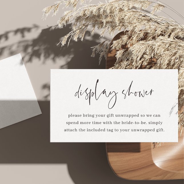 Moderne Minimalistische Script-Display-Dusche Begleitkarte (Von Creator hochgeladen)