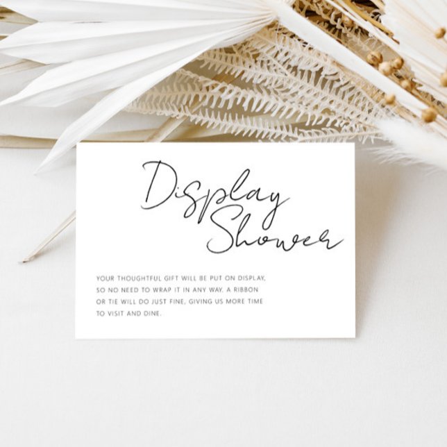 Moderne Minimalistische Script-Display-Showeinlage Begleitkarte (Von Creator hochgeladen)