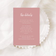 Moderne Minimalistische Script-Dusty-Rose | Detail