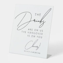 Moderne Minimalistische Script-Funny Wedding Drink