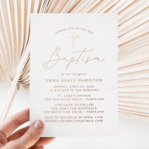 Moderne Minimalistische Script-Taufe