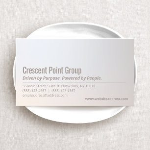 Moderne Minimalistische Silber-Metallic-Gradient Visitenkarte