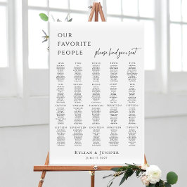 Moderne minimalistische Sitzordnung für 20 Tische Poster