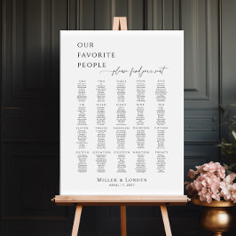 Moderne minimalistische Sitzordnung für 20 Tische Poster