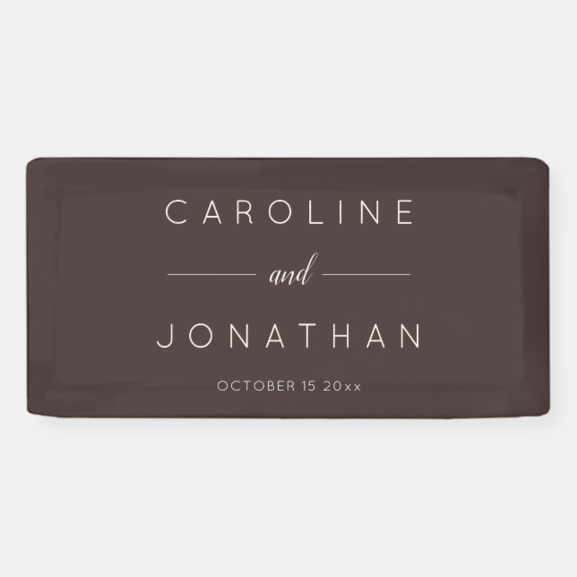 Moderne minimalistische Skript Herbst Braune Benut Banner (Horizontal)