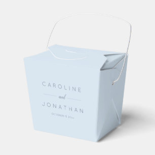 Moderne minimalistische Skript Softblau Hochzeit Geschenkschachtel